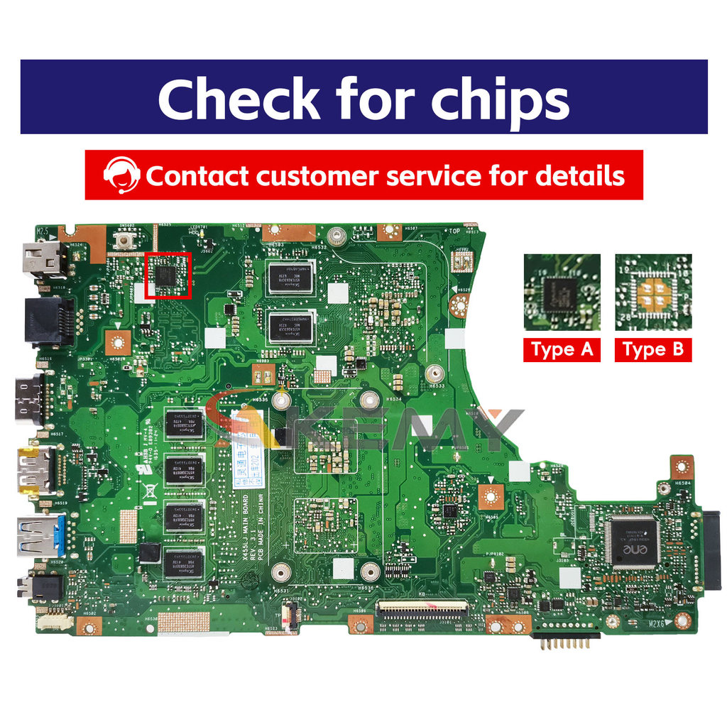 X455LD Laptop Motherboard For ASUS X455LJ X455LN X455L W491L X455LNB K455L W419L X455LF X455LB