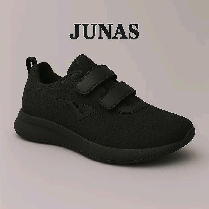 Bata Kids - SEPATU SEKOLAH ANAK LAKI LAKI PEREMPUAN SD SMP SMA HITAM POLOS TALI VELCRO SEPATU
