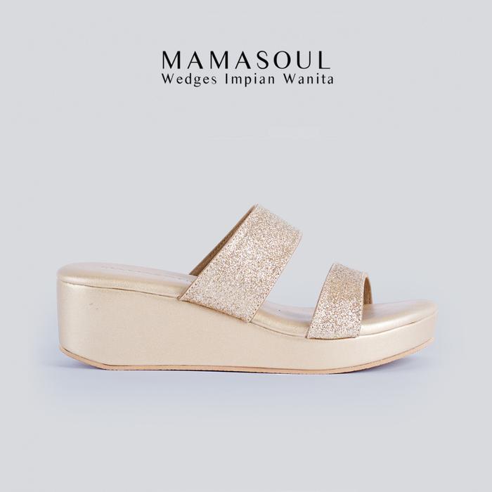 MAMASOUL WEDGES Anne - Sandal Wedges Selop Wanita 5 Cm
