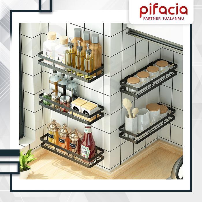 RAK BUMBU DAPUR GANTUNG TEMPEL DINDING TEMPAT BOTOL KECAP LADA GARAM