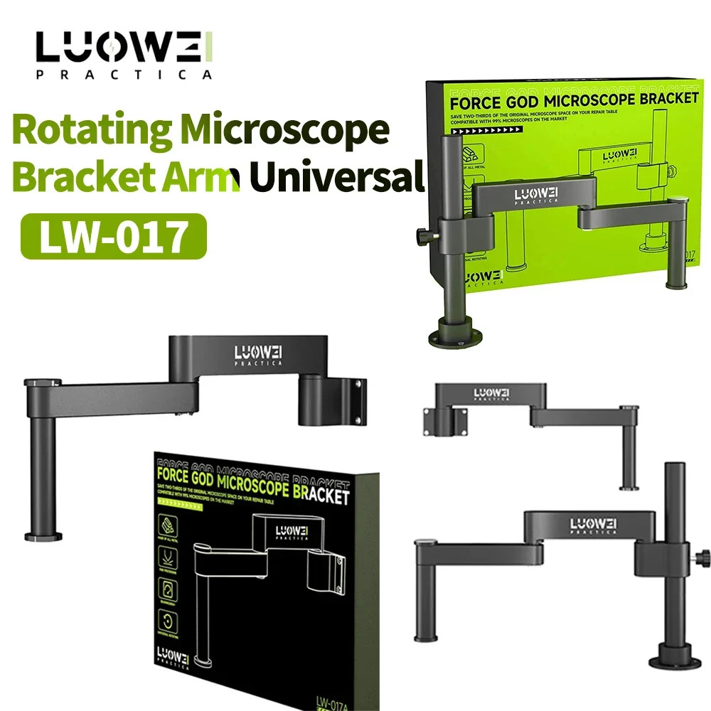 LUOWEI LW-017 Microscope Swing Arm Metal Telescopic Folding 360° Single Arm Fixed Lifting Maintenanc