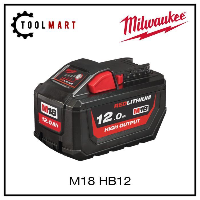 High Output Battery 12Ah / Baterai Cordless 12 Ah Milwaukee M18HB12 M18 HB12