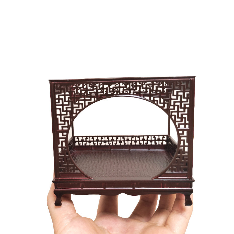 1pc 1:25 Doll Bed Chinese Dollhouse Bedroom Furniture Miniature