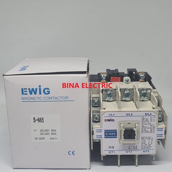 MAGNETIC CONTACTOR EWIG S-N65 3P 100A / KONTAKTOR EWIG SN65 SN-65