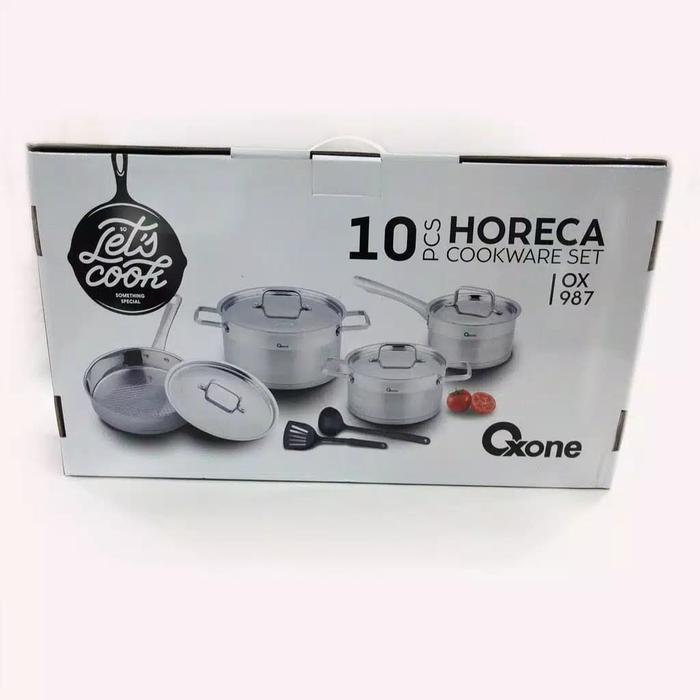 Panci Oxone Professional Ox-987 Horeca Cookware Set 10 Pcs Promo