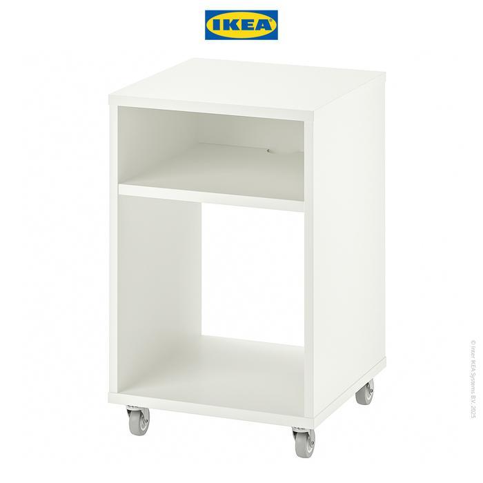 PROMOO IKEA VIHALS Meja Samping Tempat Tidur Dengan Roda 37x37 cm Murah