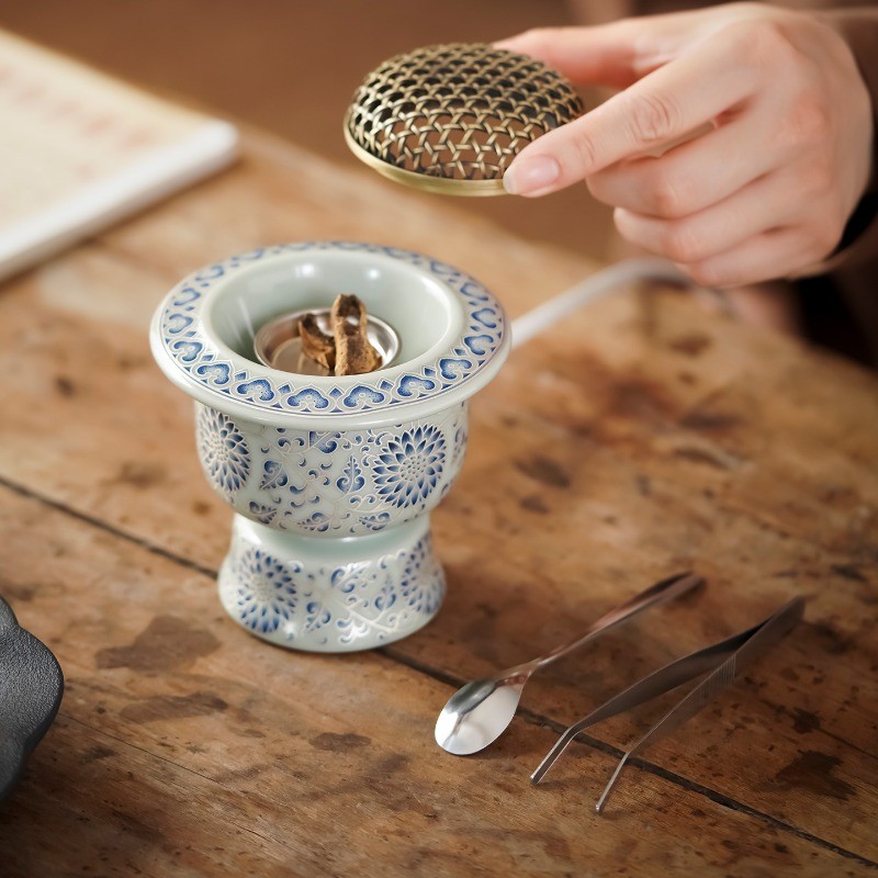 520degree High-temperature Electric Incense Burner Ceramic Enamel Cloisonne Incense Burner