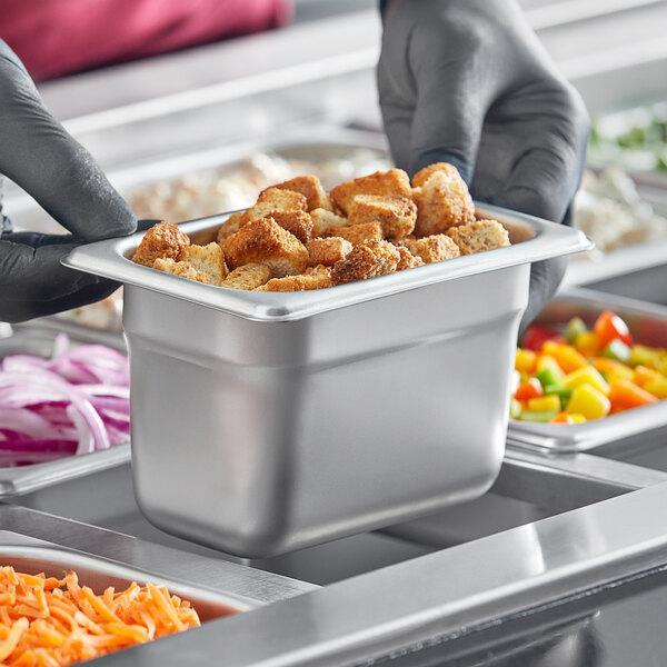 Wadah Topping Es Krim Stainless Steel Gn Pan 1/9 4" Food Pan-19100 #Gratisongkir