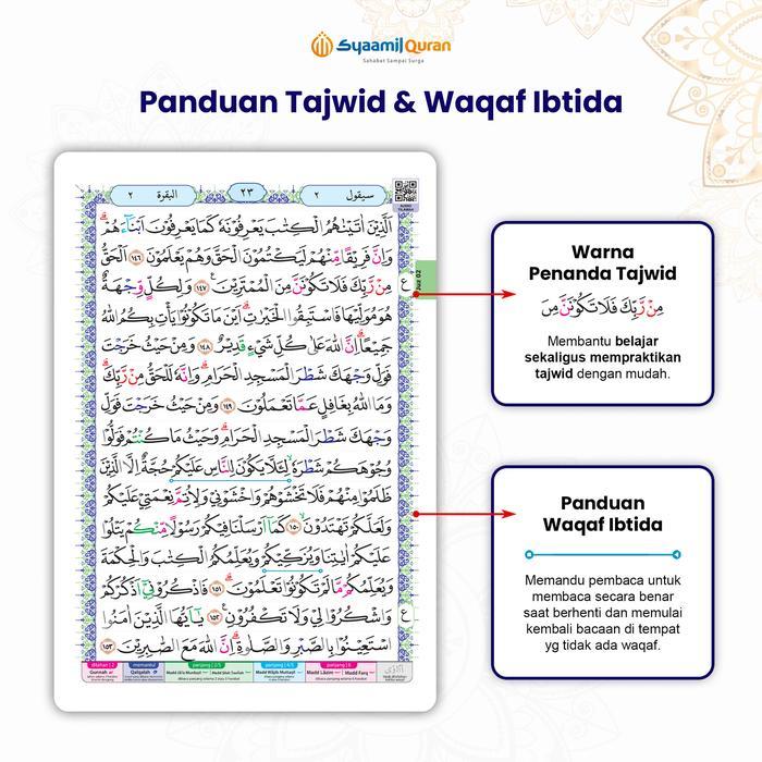 Alquran Jumbo Tilawah Tajwid Tanpa Terjemah Full Arabic Waqaf Ibtida Quba - Bisa Custom Nama Ukuran