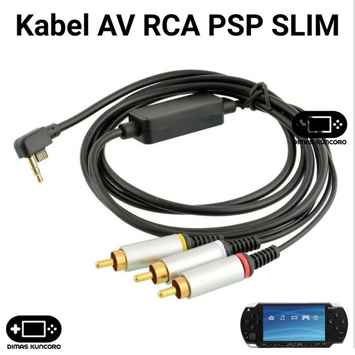 KABEL AV RCA PSP SLIM CABLE TV TABUNG 3 WARNA PSP SLIM 2000 3000