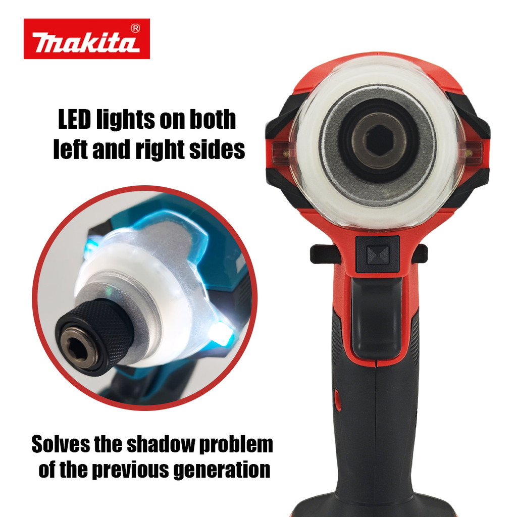 Makita DTD171 Brushless Cordless Impact Driver Red with LED WorkLight Rechargeable Screwdriver