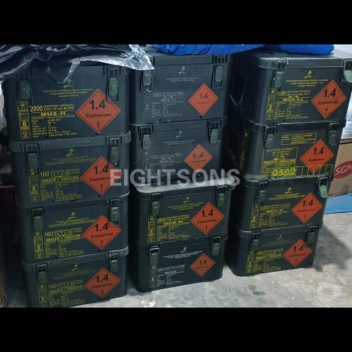 DISKON 4.5 BOX PELURU BEKAS JATAH TNI KOTAK PENYIMPANAN TOOL BOX FIBER PINDAD READY