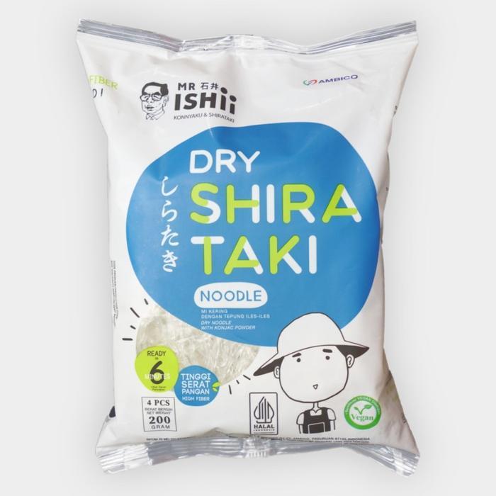 DRY SHIRATAKI mie kering kemasan baru 200 gram Halal