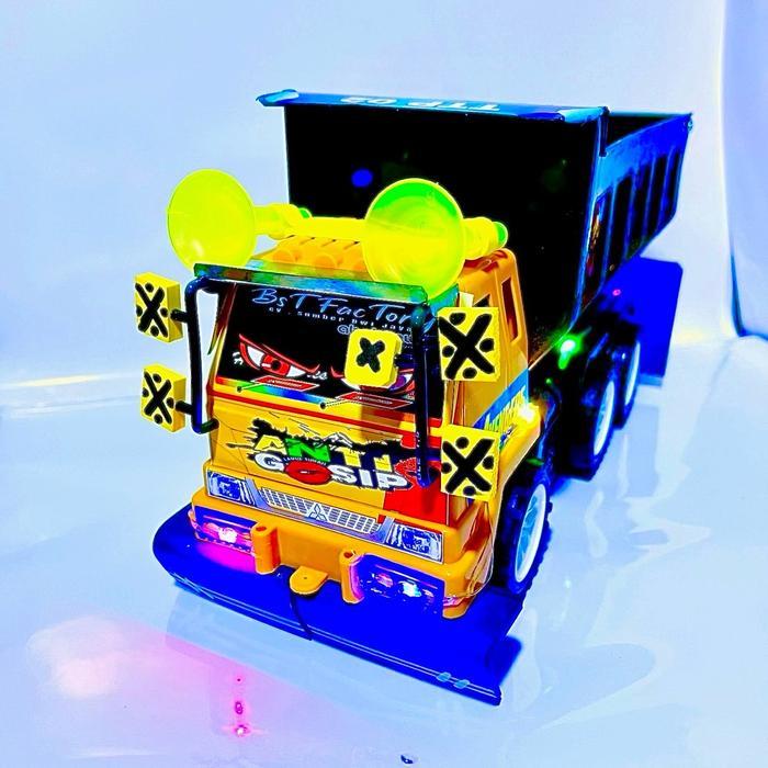 Hot Wheels - Mainan Anak Mobilan Miniatur Truk Oleng Dump Truck Modifikasi Lampu - Model Terbaru