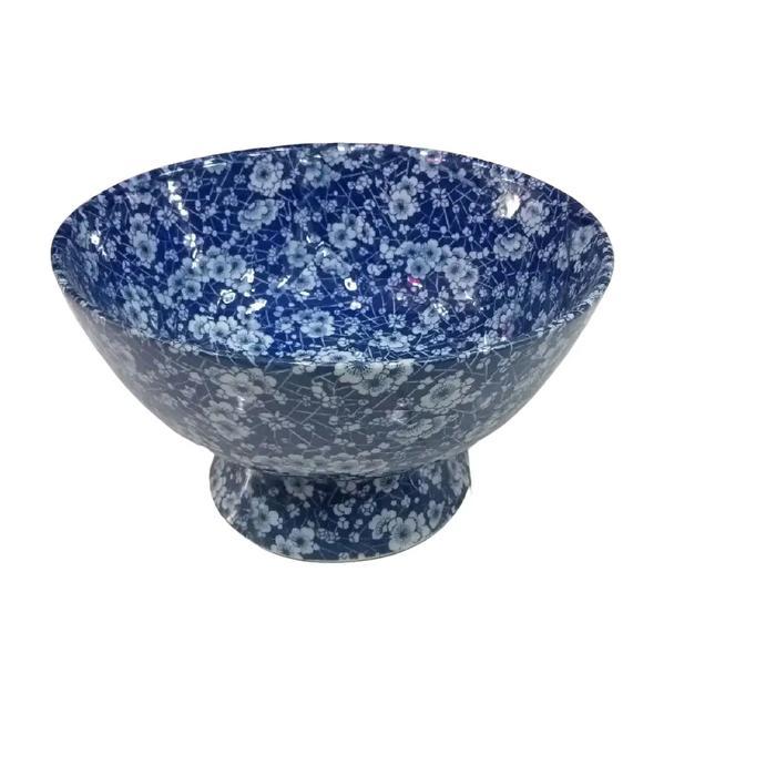 mangkok kaki keramik Kansai motif sakura diameter 30cm