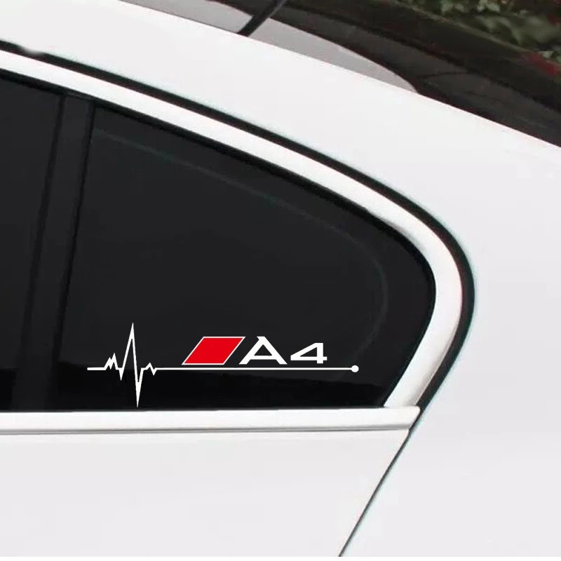 2pcs/lot car windows sticker For Audi A3 p8 b5 b6 b7 b8 b9 c5 c6 c7 A4 A5 A6 A7 A8 8P 4F TT