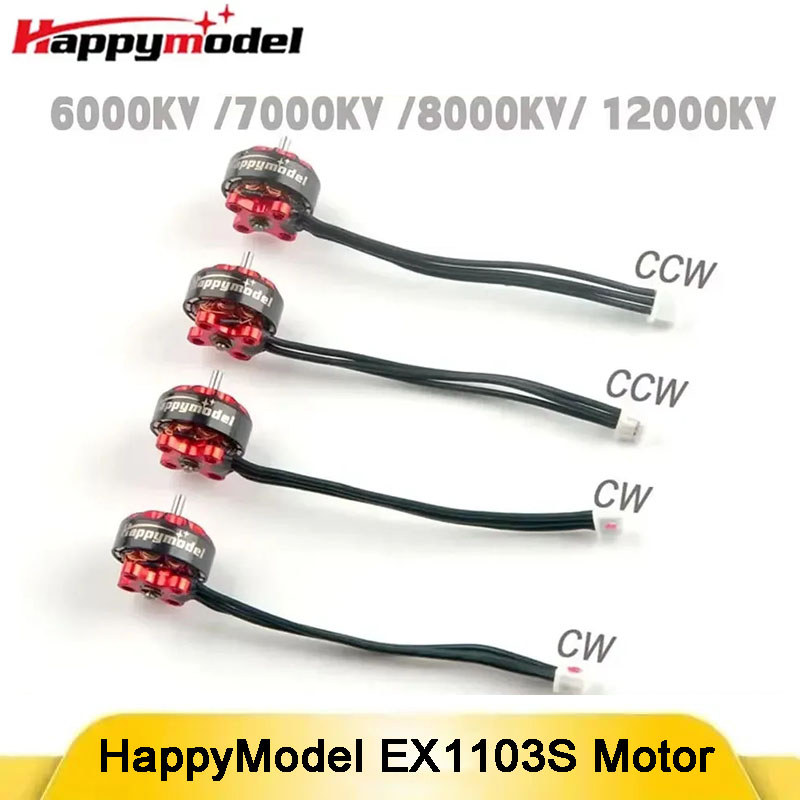 Sale Happymodel EX1103S 6000KV/7000KV/8000KV/12000KV 2-3S Motor, 9N12P 13.5x16mm JST1.5 for Toothpic