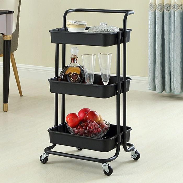 freemir rak troli tiga susun serbaguna kamar tidur dapur kamar mandi