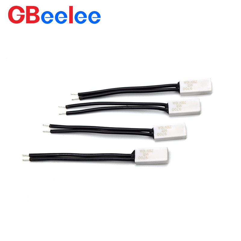 50PCS KSD 9700 250V 10A BW KW CERAMIC CASE SNAP ACTION TYPE BIMETALLIC THERMAL CUTOFF SWITCH