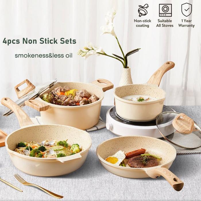7 PCS CAROTE GRANIT PUTIH PERALATAN MASAK DAPUR UNTUK SEMUA
