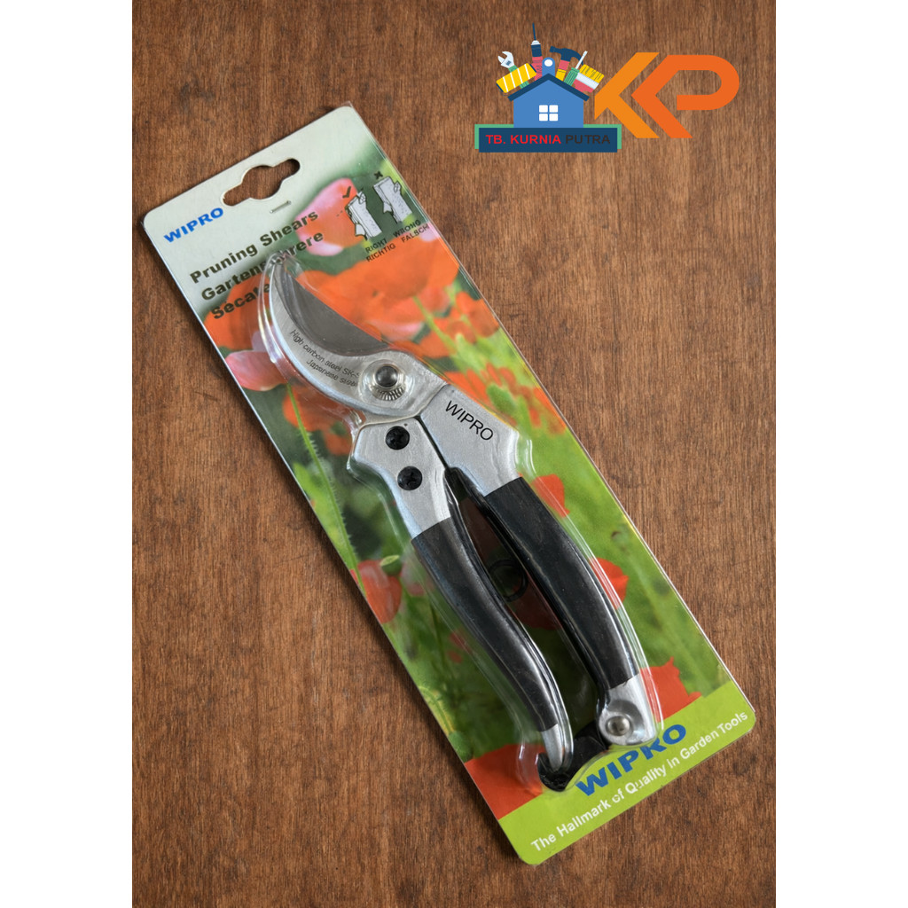 WIPRO Gunting Kebun Baja Karbon SK5 Berkualitas Original / Gunting Tanaman Hias Tajam & Tahan Lama /