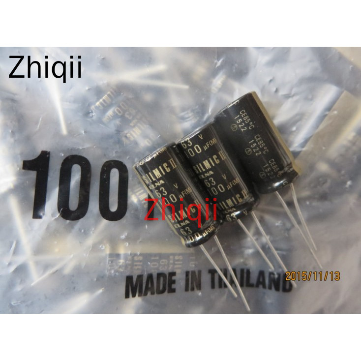 5pcs/10pcs Original new ELNA SILMIC II ELNA 63v100uf 100uF 63V 12.525mm RFS fever electrolytic