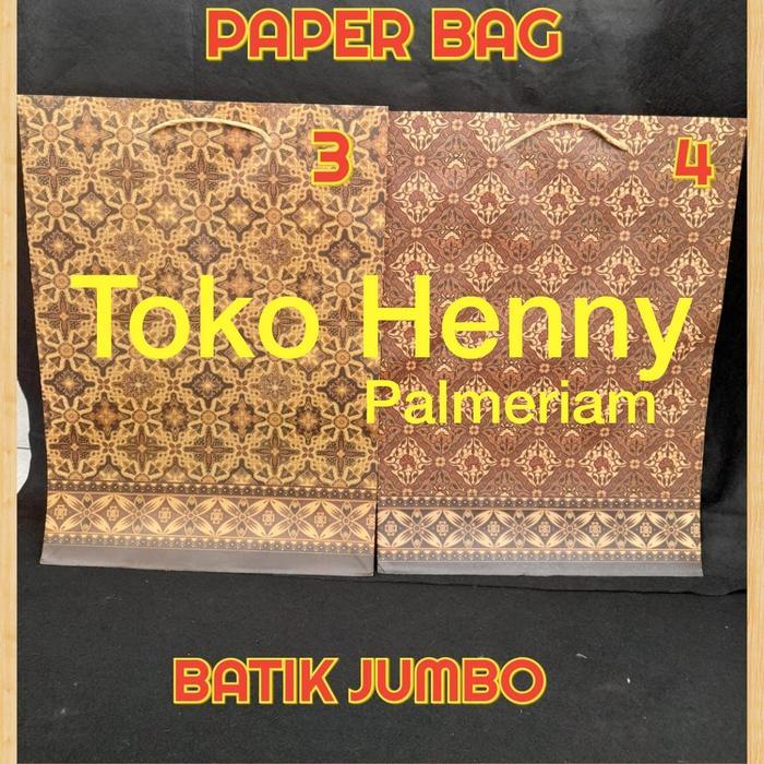 Paper Bag Jumbo Besar Kraft Batik .... Merk Kiky Redy Stok