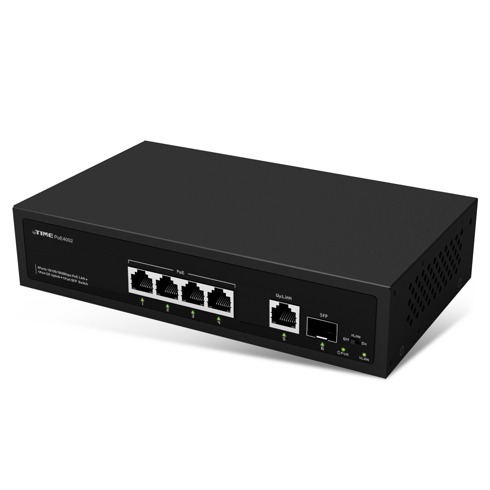 IpTIME POE4002 4 Port PoE support switch hub 1 Port Gigabit LAN 1 Port SFP PoE