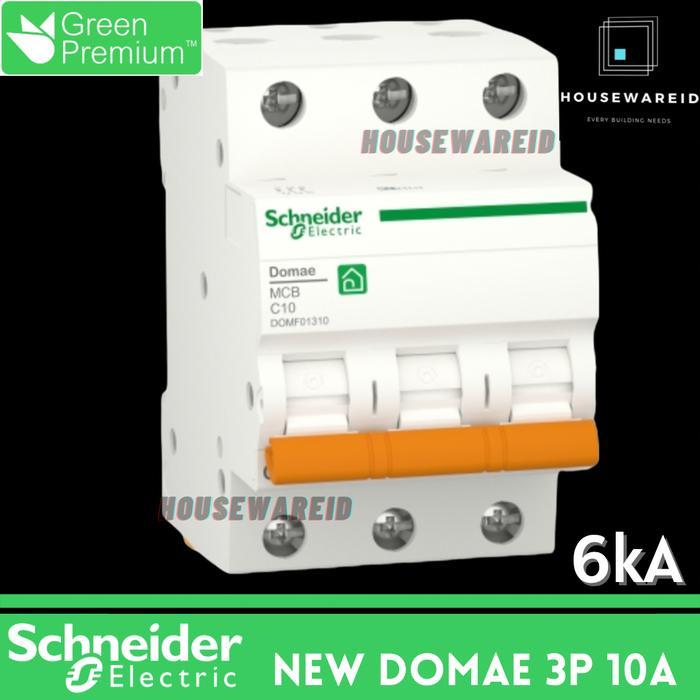 Mcb 3P 10A 3Phase 10 Ampere Domf01310 Schneider New Domae 6Ka Original