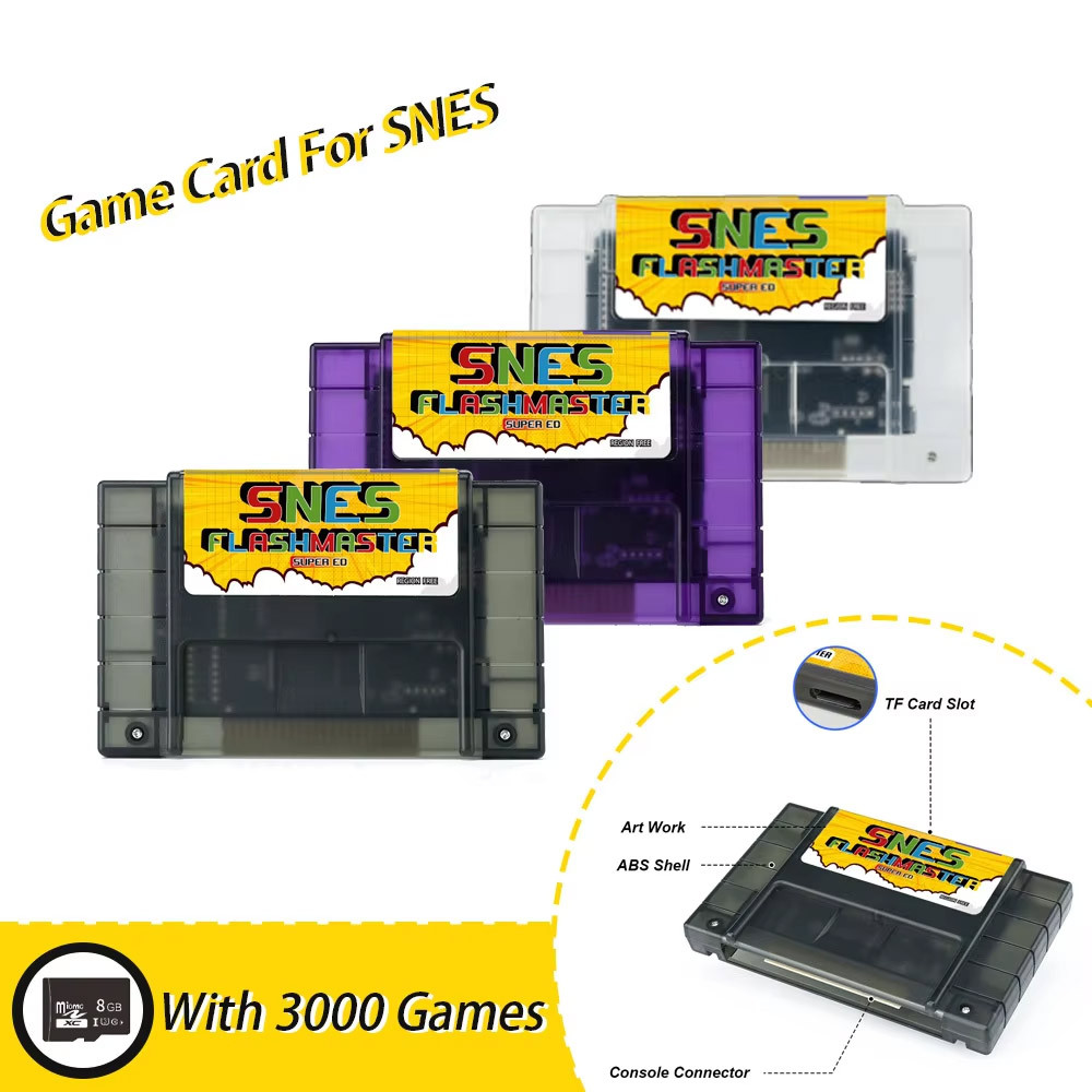 3000 In 1 Game Card For Super  Everdrive With 8GB TF Card For SNES Game Console