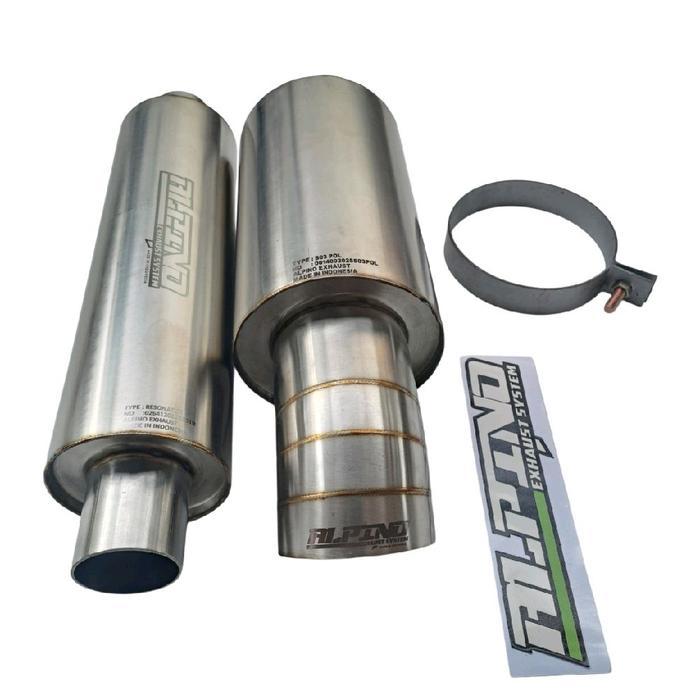 Muffler Alpino S03 Ngebas + Resonator Alpino Matic