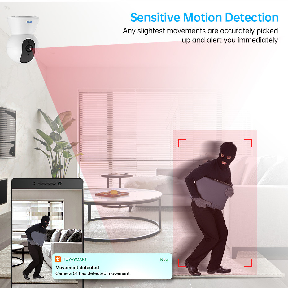 KERUI 5MP Tuya Smart Mini WiFi IP Camera Indoor Wireless Security Home CCTV Surveillance Camera 3MP