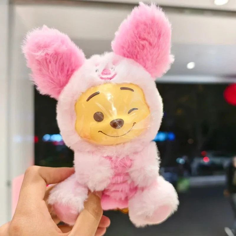 Miniso Disney Winnie the Pooh Series Beach Vacation Blind Box Vinyl Plush Pendant Model Collectible