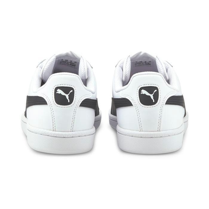 Puma Sepatu Smash Leather Sneakers White-Black-White