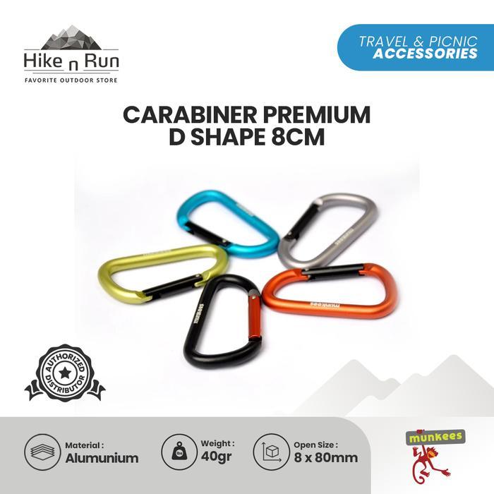 Promo Munkees Premium Carabiner D-Shape 8Cm Size L - 3208