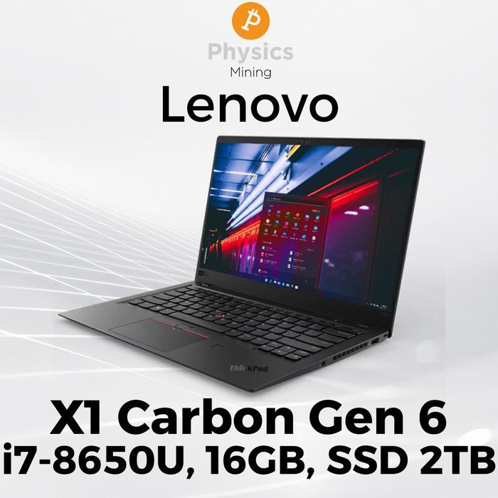 Laptop Lenovo Thinkpad X1 Carbon Gen 6 / i7-8650U / RAM 16GB / SSD 2TB