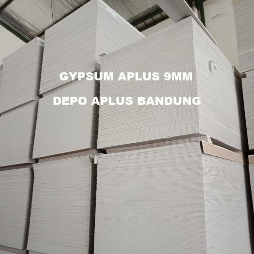 "New" Papan Gypsum Gipsum Aplus partisi plafon 9mm x 1200 x 2400
