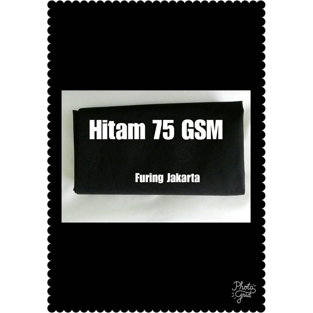 Hitam 75 gsm, kain furing,kain spunbond