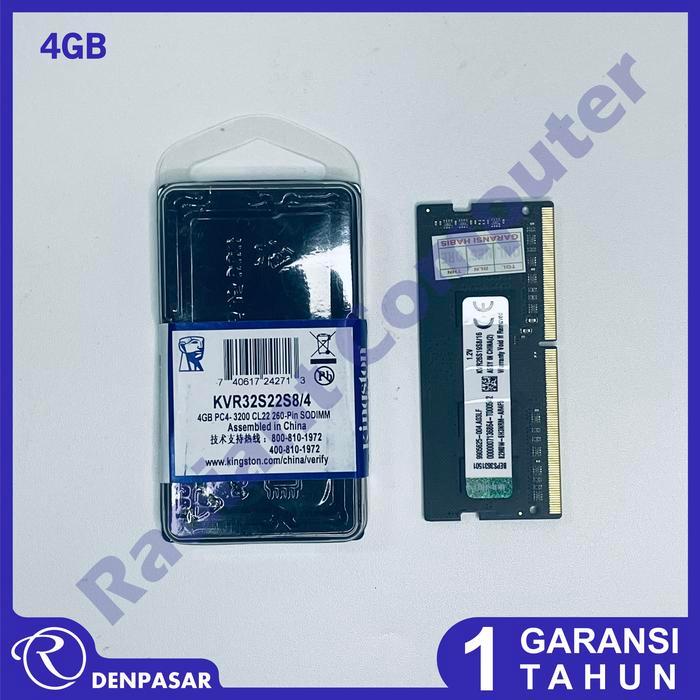 Memory RAM laptop SODIMM DDR4 PC4-25600 4GB DDR4-3200