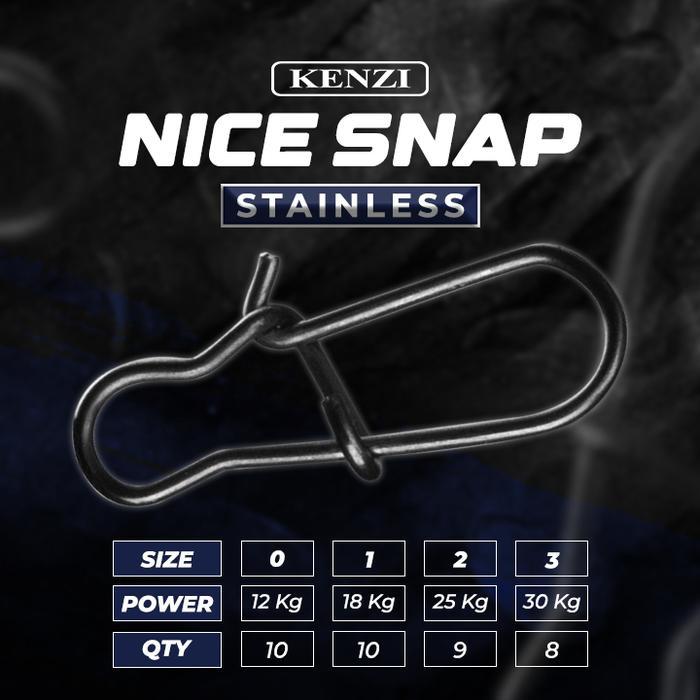 KENZI NICE SNAP Aksesoris Pancing Konektor Pancing - Ukuran SIze 0