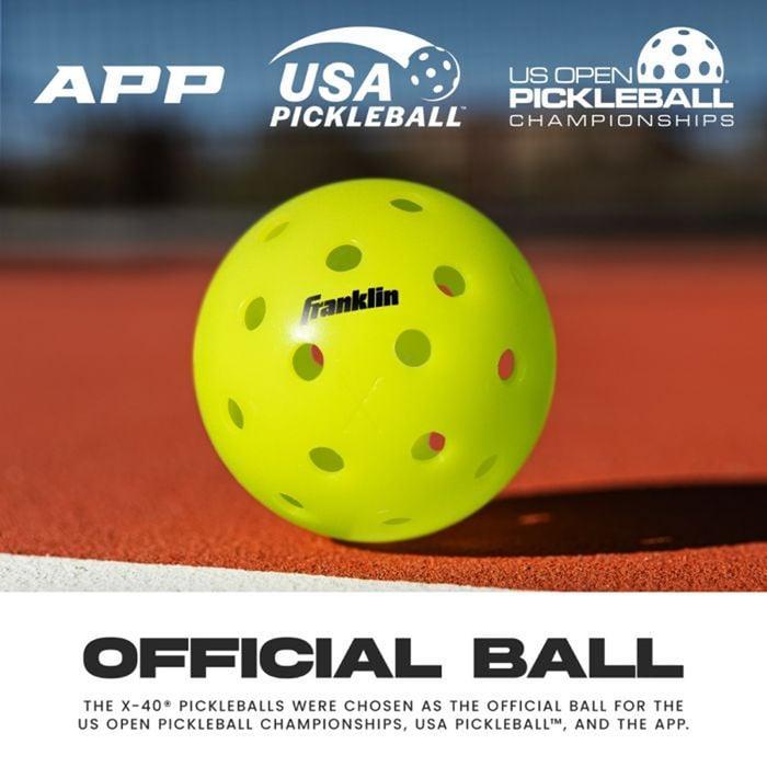 Franklin X-40 Yellow Optic Pickleball Ball 3 Pack Bola Pickleball Franklin Sports X 40 Kuning Isi 3