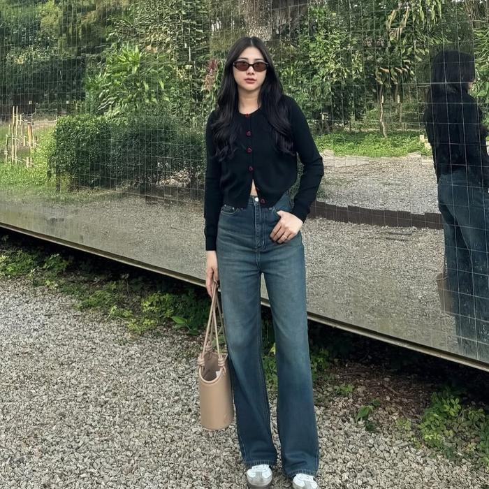 Love-Ootd Celana Loose Jeans Vintage Wanita Kekinian-Loose Jeans Highwist-Celana Jeans Wanita Tidak