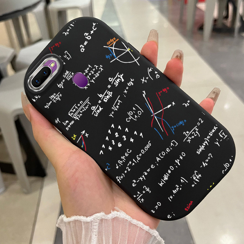 Casing Hp Untuk OPPO F9 F9 Pro A7x Realme 2 Pro U1 Case Rumus soal matematika luarnya Sudut membulat