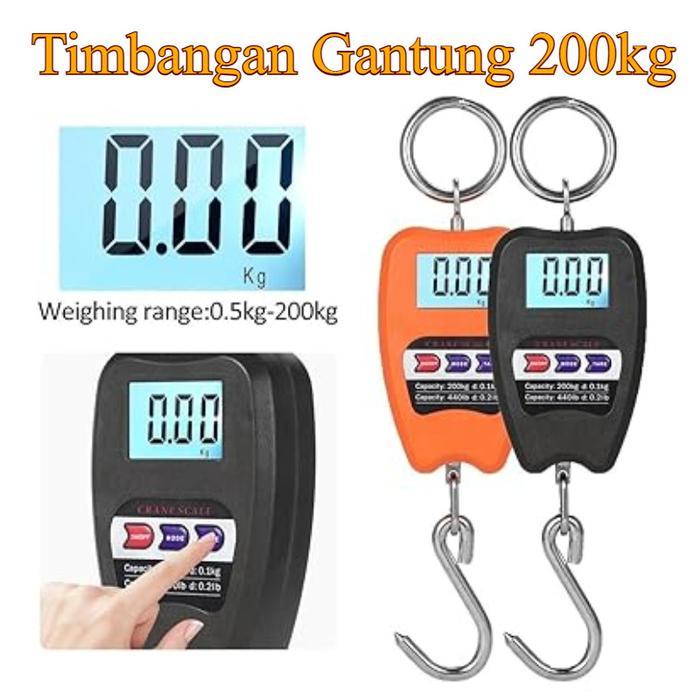 "New" Timbangan Gantung Digital 200Kg Timbangan Gantung Barang 200Kg Timbangan Digital Gantung
