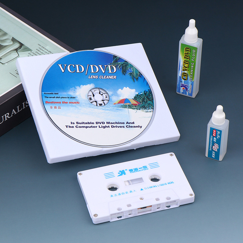 Lens Cleaner CD VCD DVD Player Audio Cassette Tape Head Cleaner Demagnetizer Audio Cassette Tape