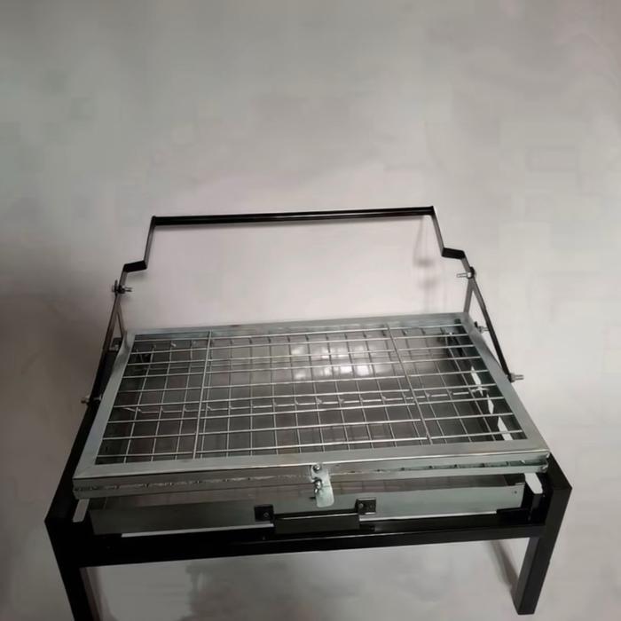 Alat Pemanggang Ayam/Ikan Desain Berputar Lipat Panggangan Arang Komersial Kapasitas Besar Kustom