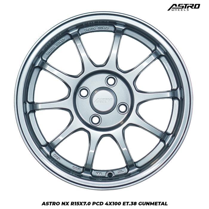 ASTRO NX R15x7.0 PCD 4x100 ET 38 Gunmetal