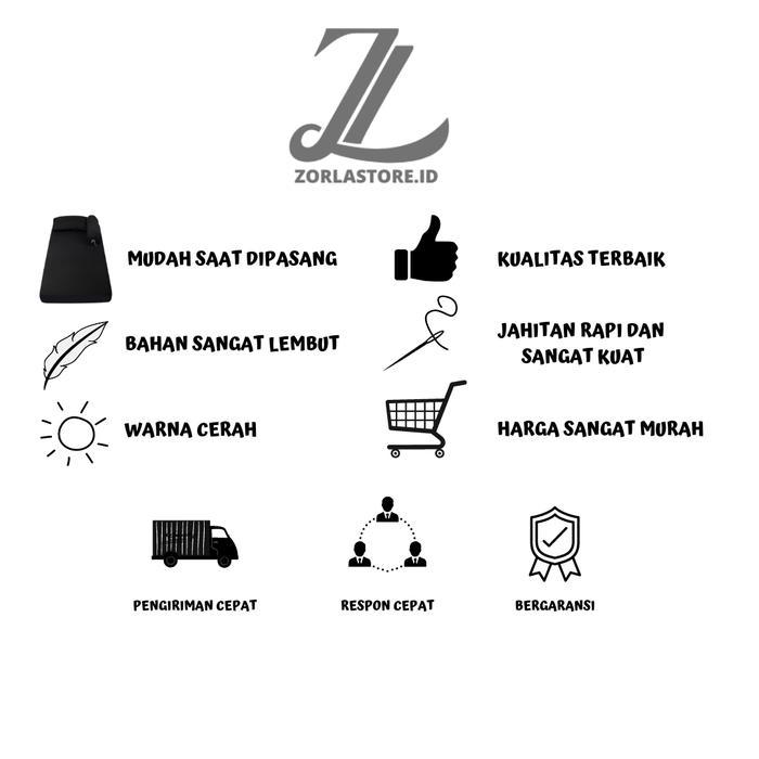"New" Sarung Kasur Busa Resleting 90x200x10 - Sprei Resleting 90x200x10