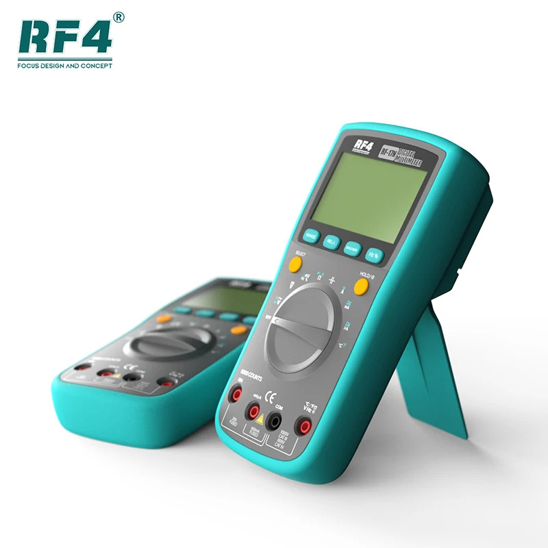 RF4 RF-17N Multifunctional Multimeter Digital Automate Testing Temperature Transistor Tester Esr Cla