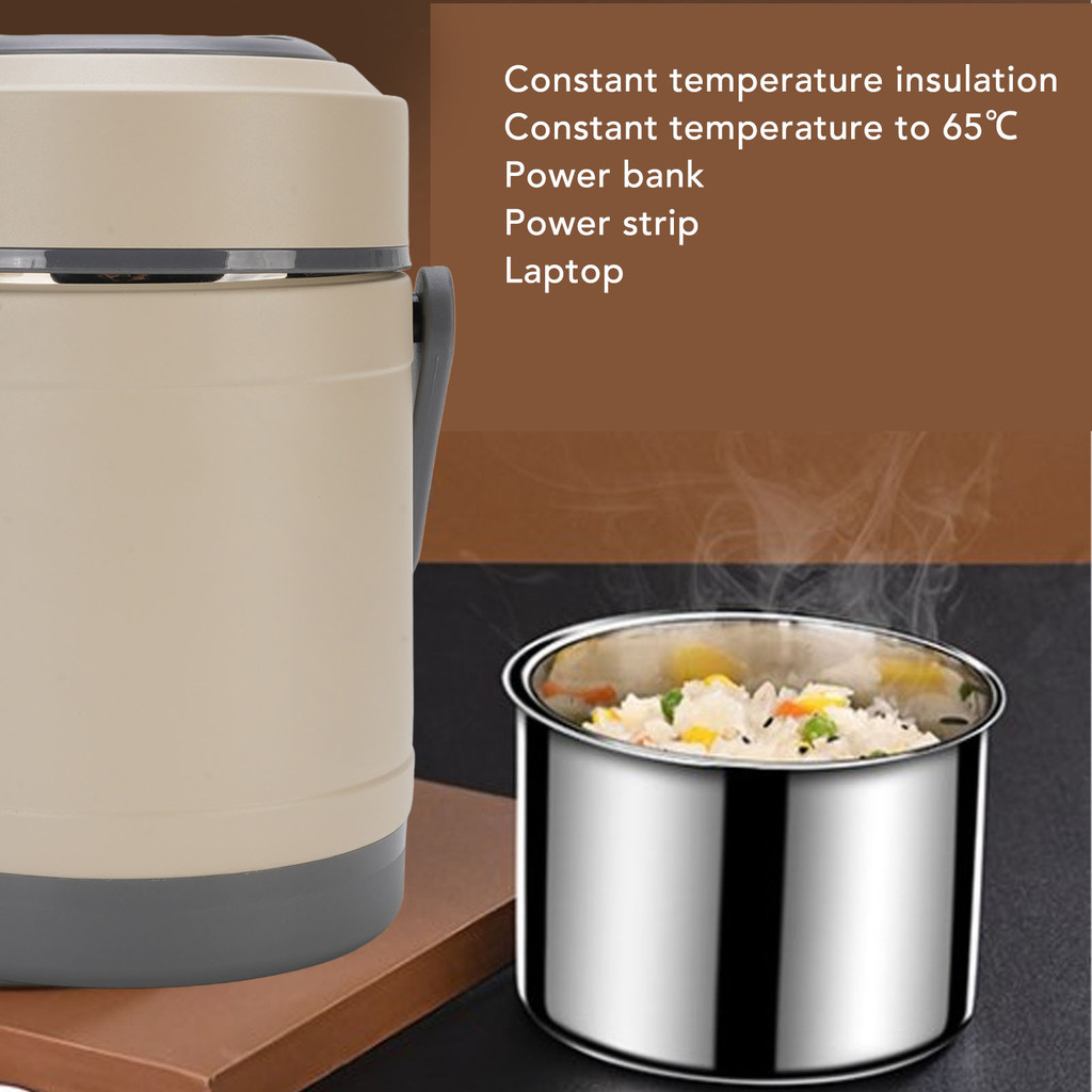 NEW Thermal Cooker Pot Stainless Steel Mini Portable Constant Temperature Heat Preservation Lifting 